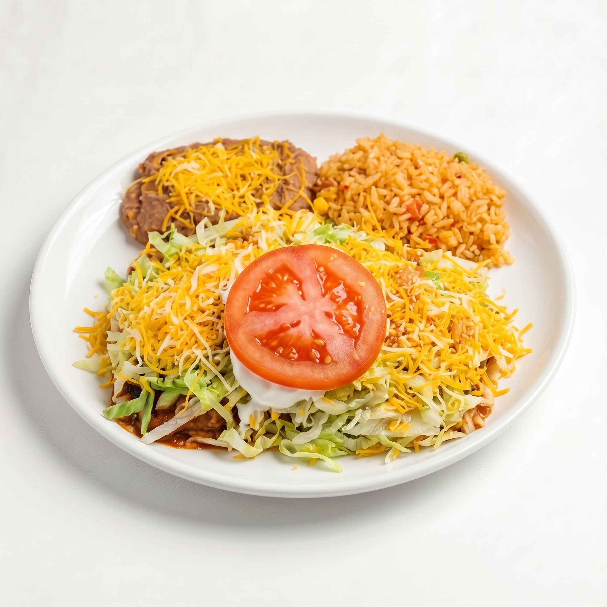 Combo #5 - 2 Enchiladas with Rice & Beans