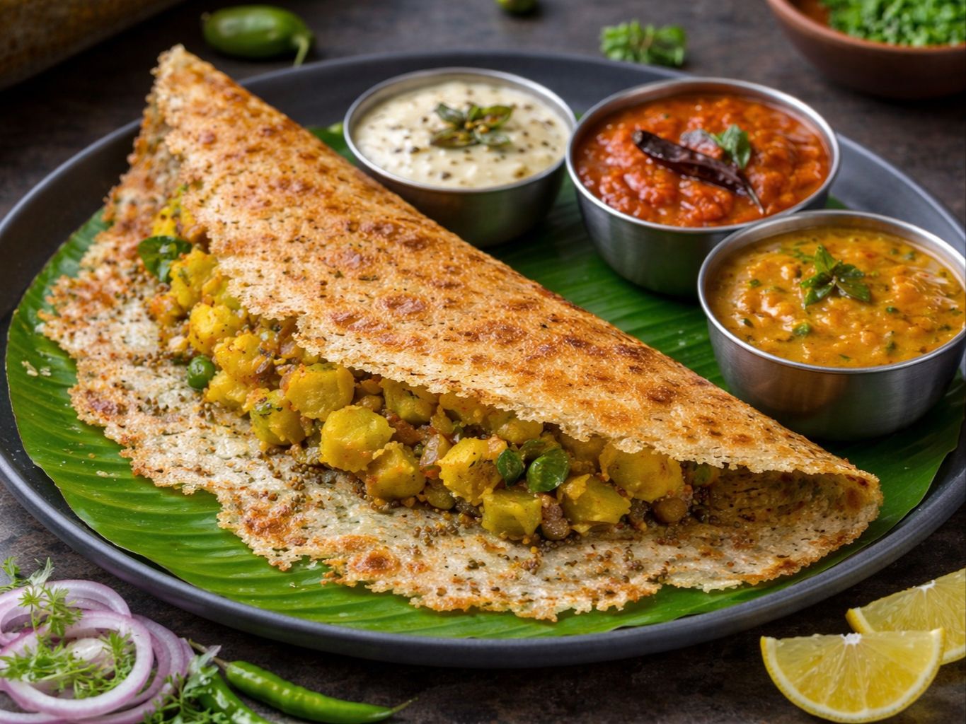 Rava Masala Dosa