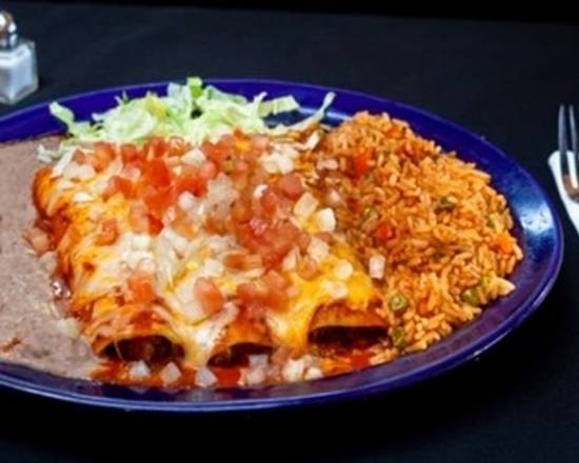 Lunch Enchiladas plate 