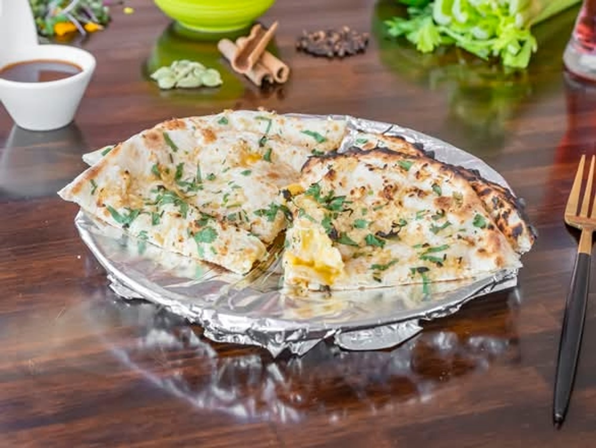 Garlic Chili Cheese Naan