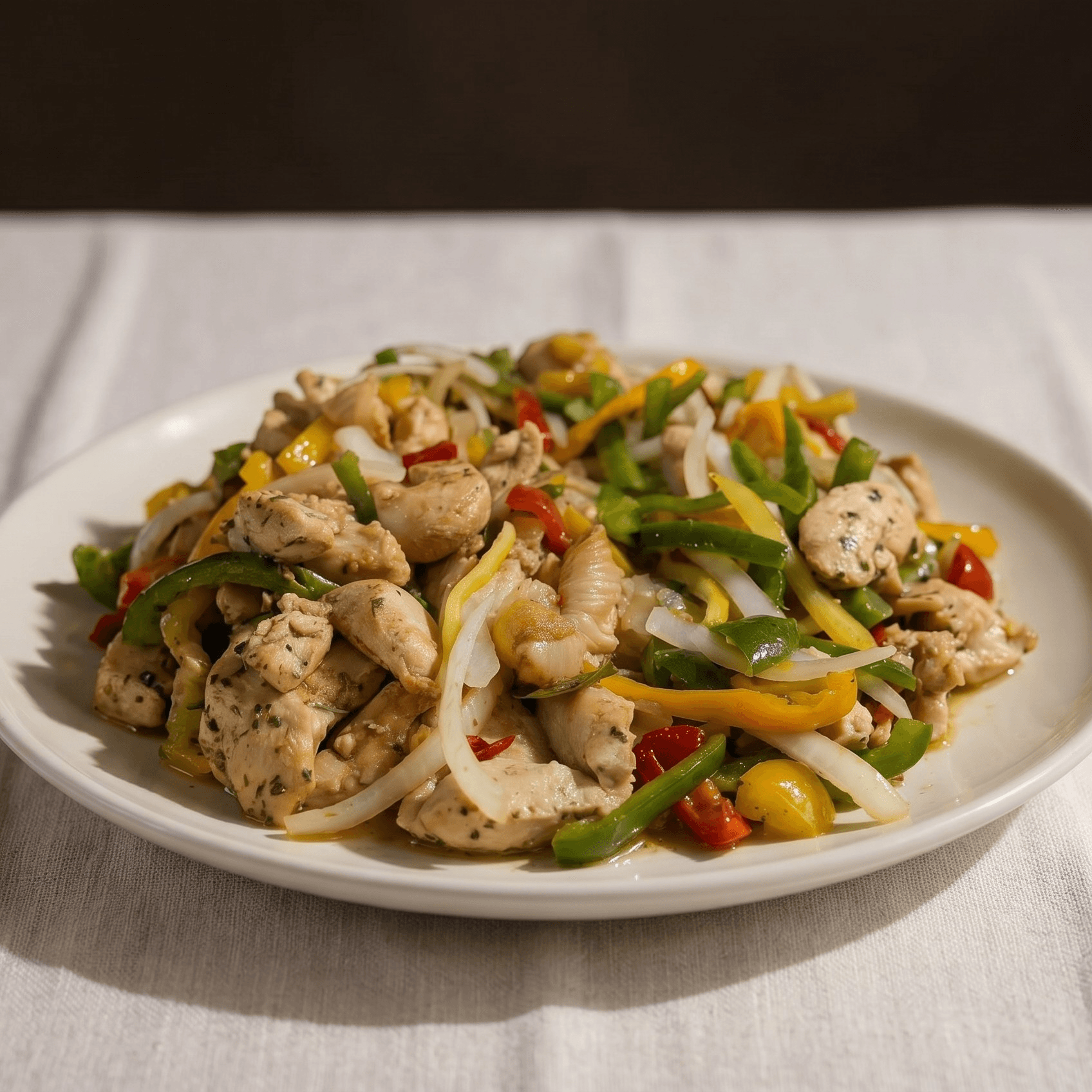 Pollo Salteado Cebolla y Pimientos / Chicken Stir Fried
