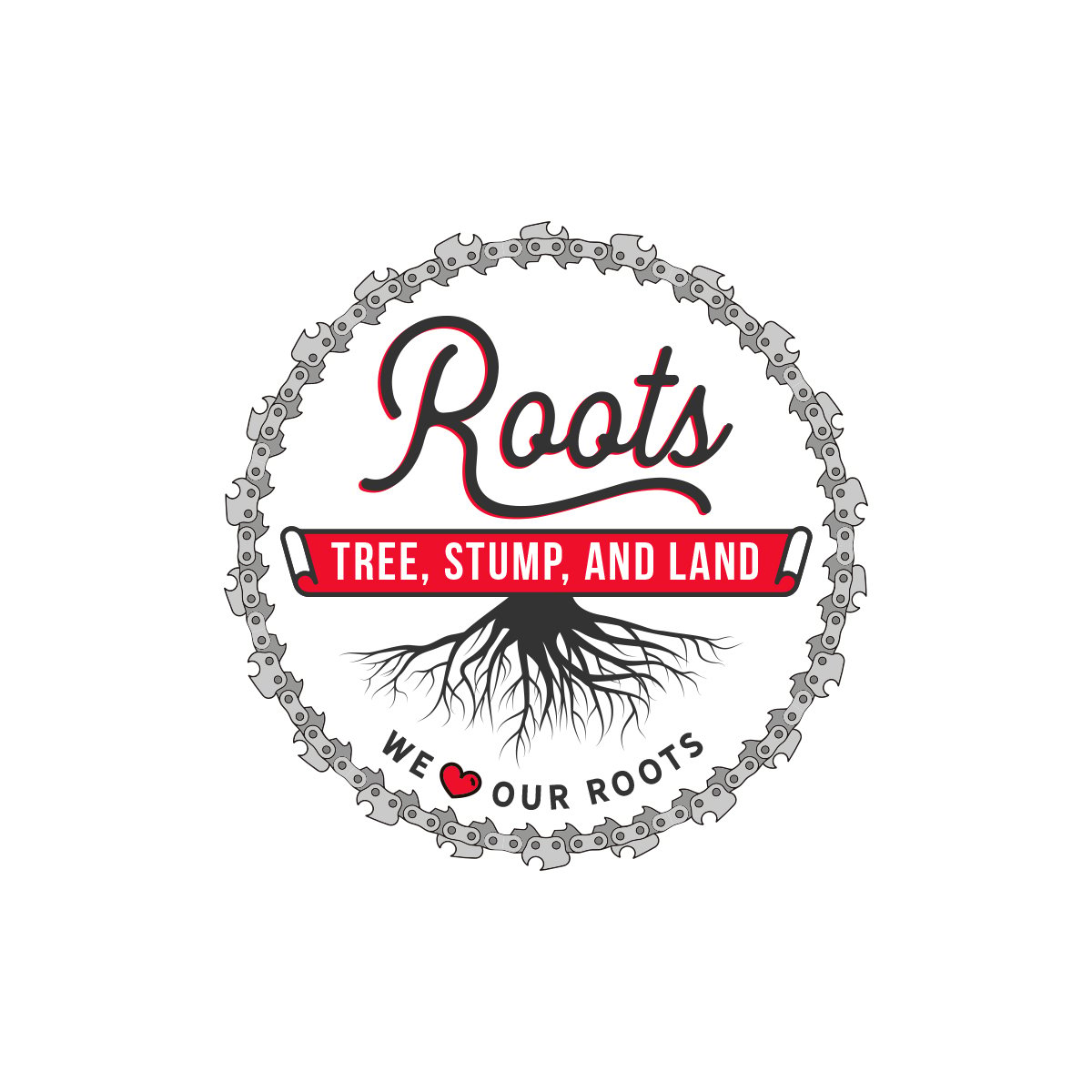 Roots Tree, Stump, and Land