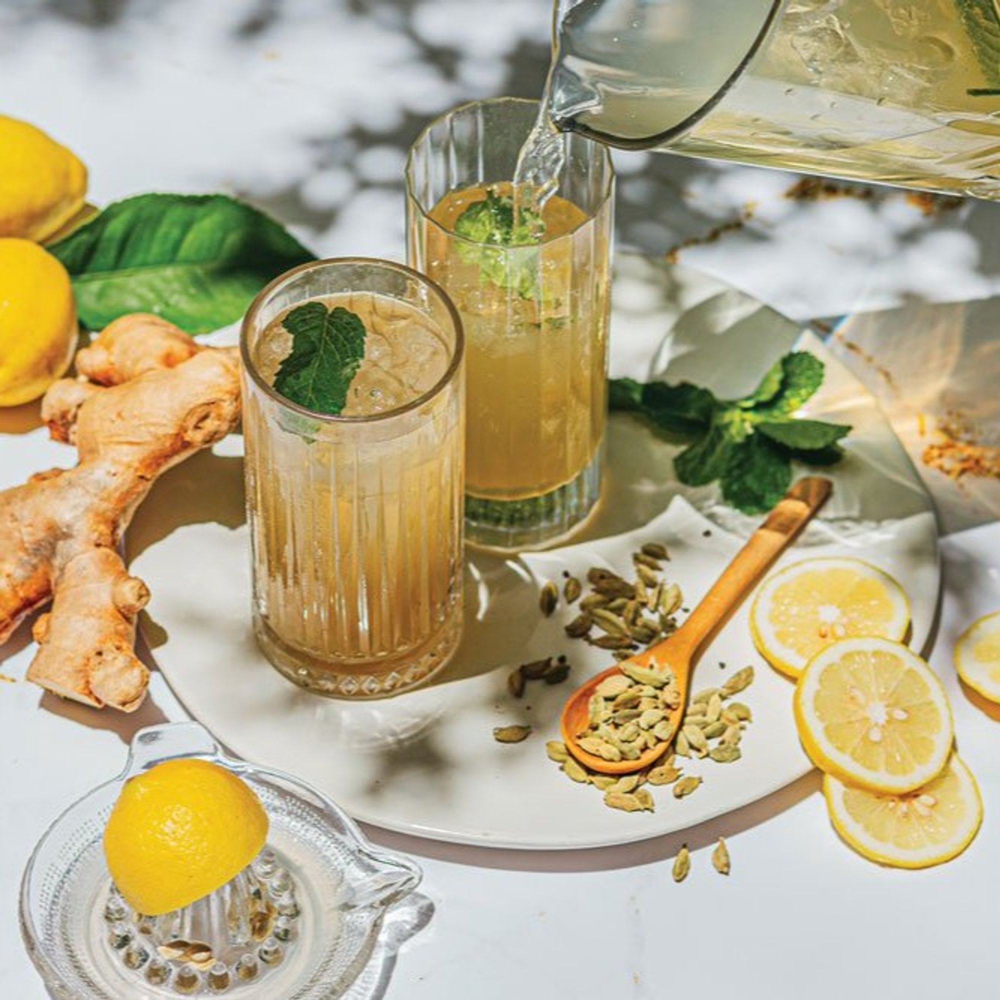 Family size Fresh Ginger Cardamom Lemonade 32 oz