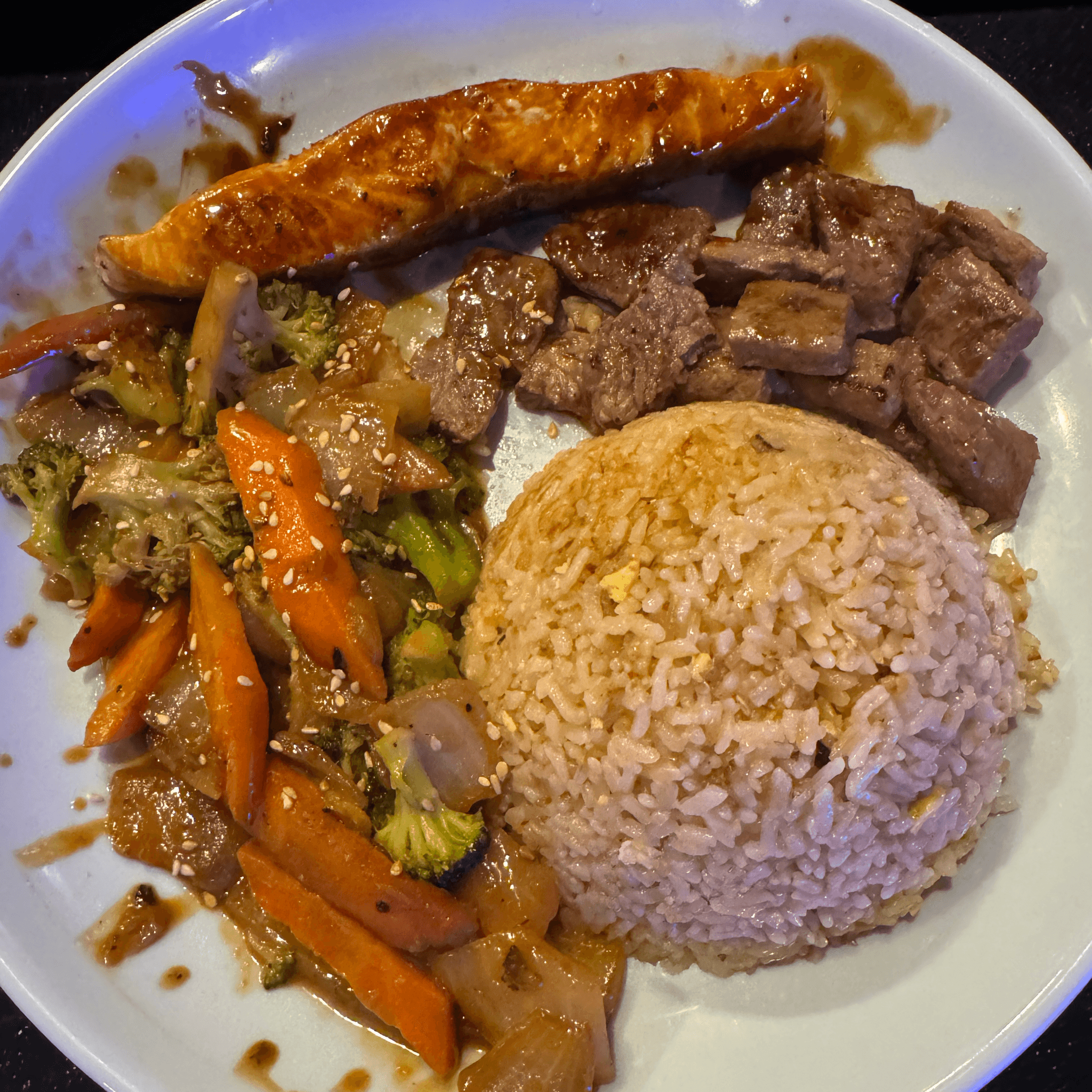 Hibachi Steak & Salmon Dinner