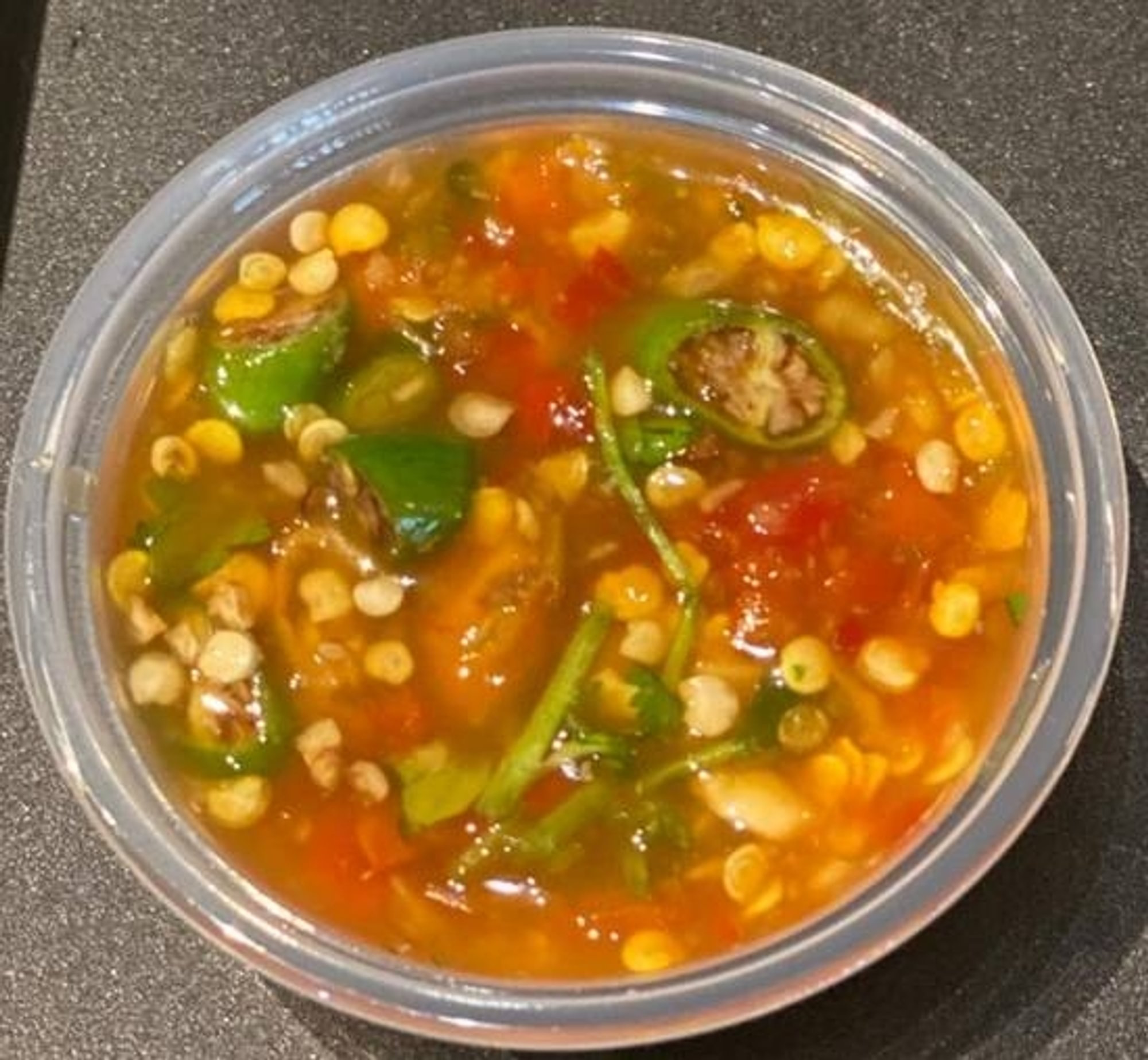 Raw shrimp with jel som