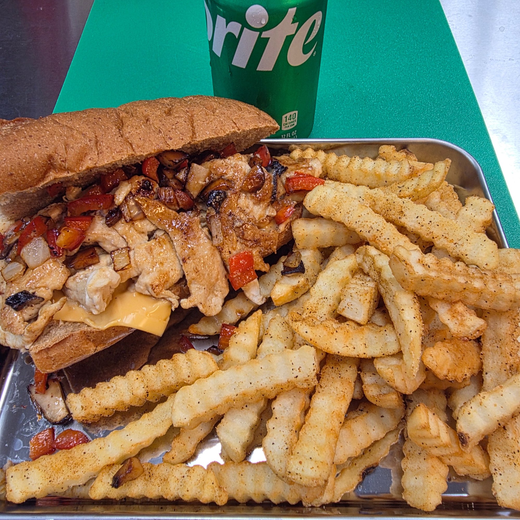 Grilled Chicken Cheesesteak Sub Combo