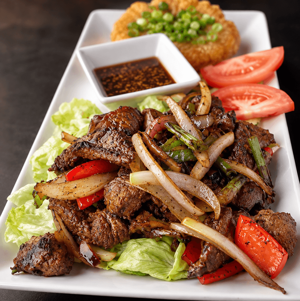 Black Pepper Angus Beef Tenderloin With Sticky Rice