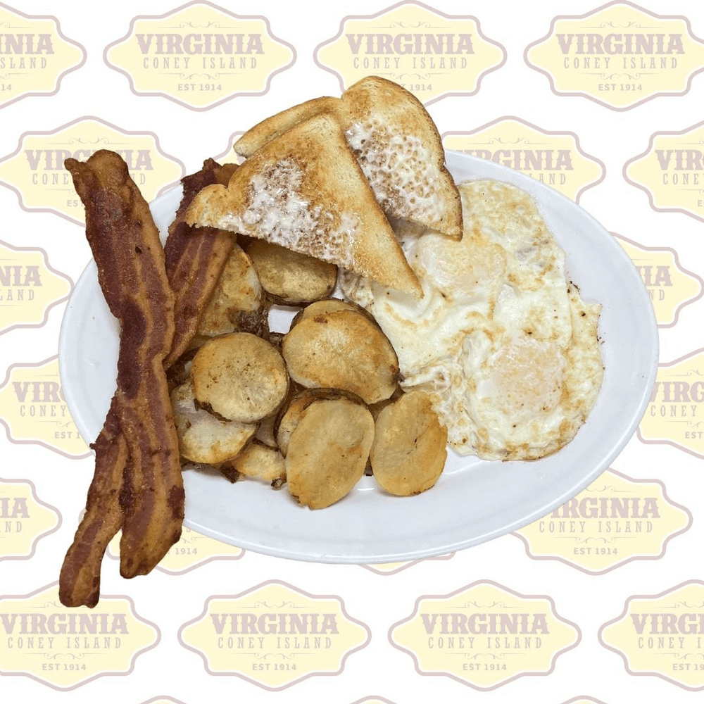2 Eggs with Choice of Potato and Breakfast Meat