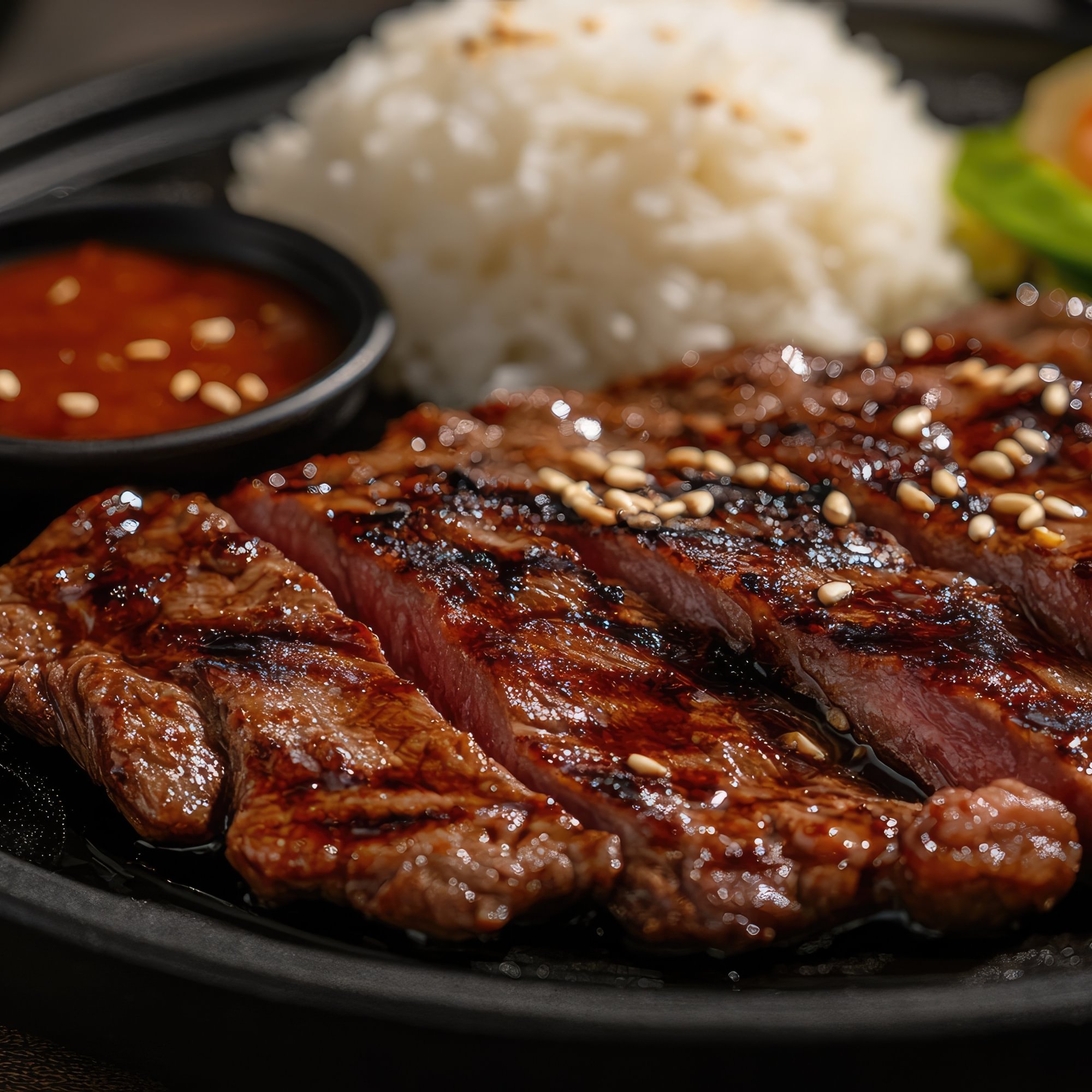 Broken Rice w/ BBQ Beef