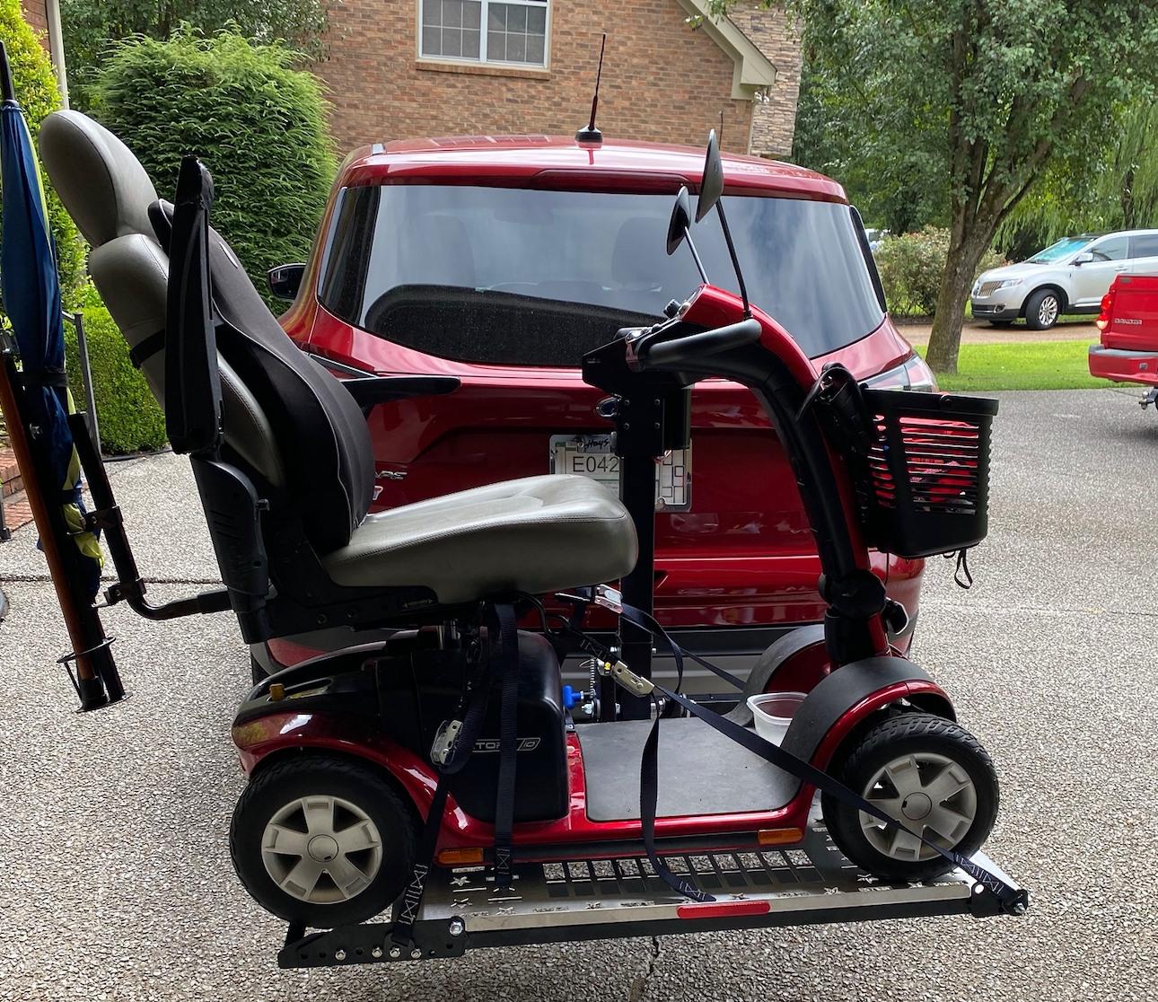 Bring your mobility scooter with you no matter where you go with durable lifts designed for minivans and SUVs. Our Harmar lifts accommodate virtually all mobility scooters and power chairs.