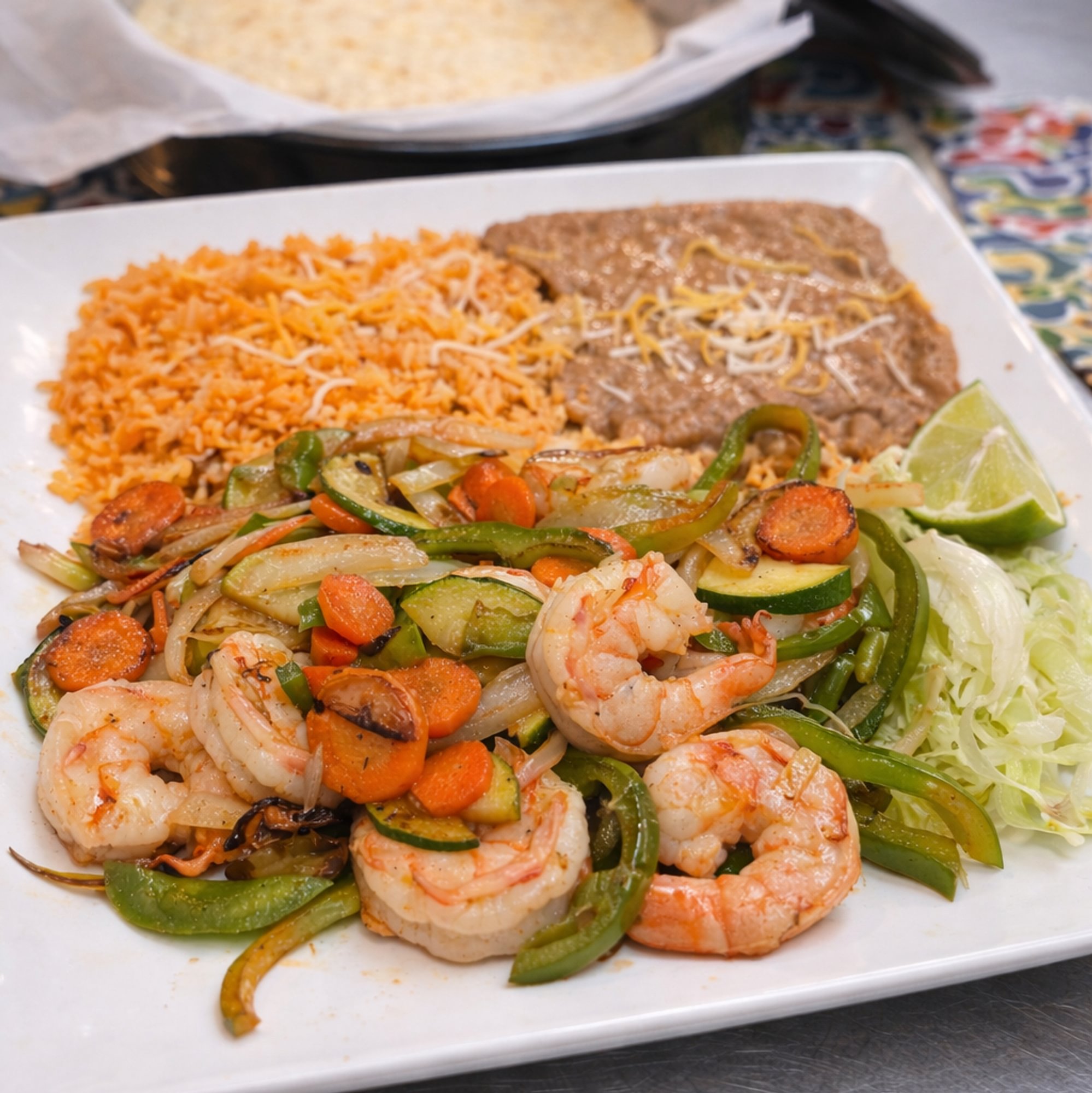 Camarones con Verduras