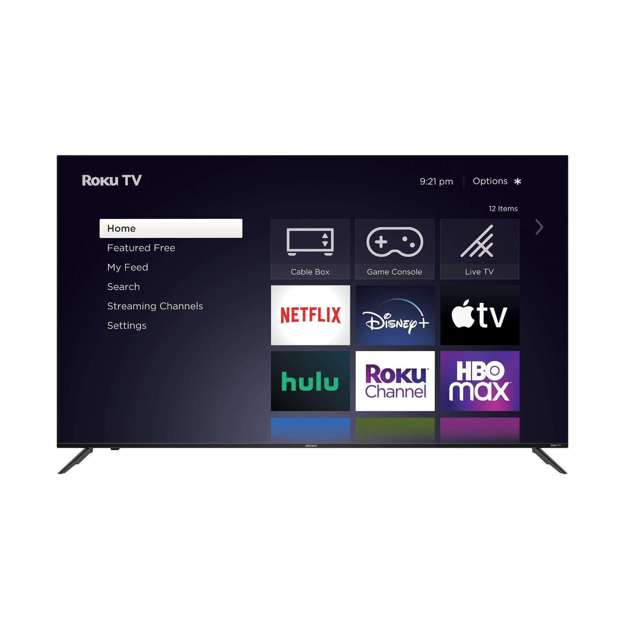 75” Element TV w/ 4K Ultra HD Resolution & Roku Streaming