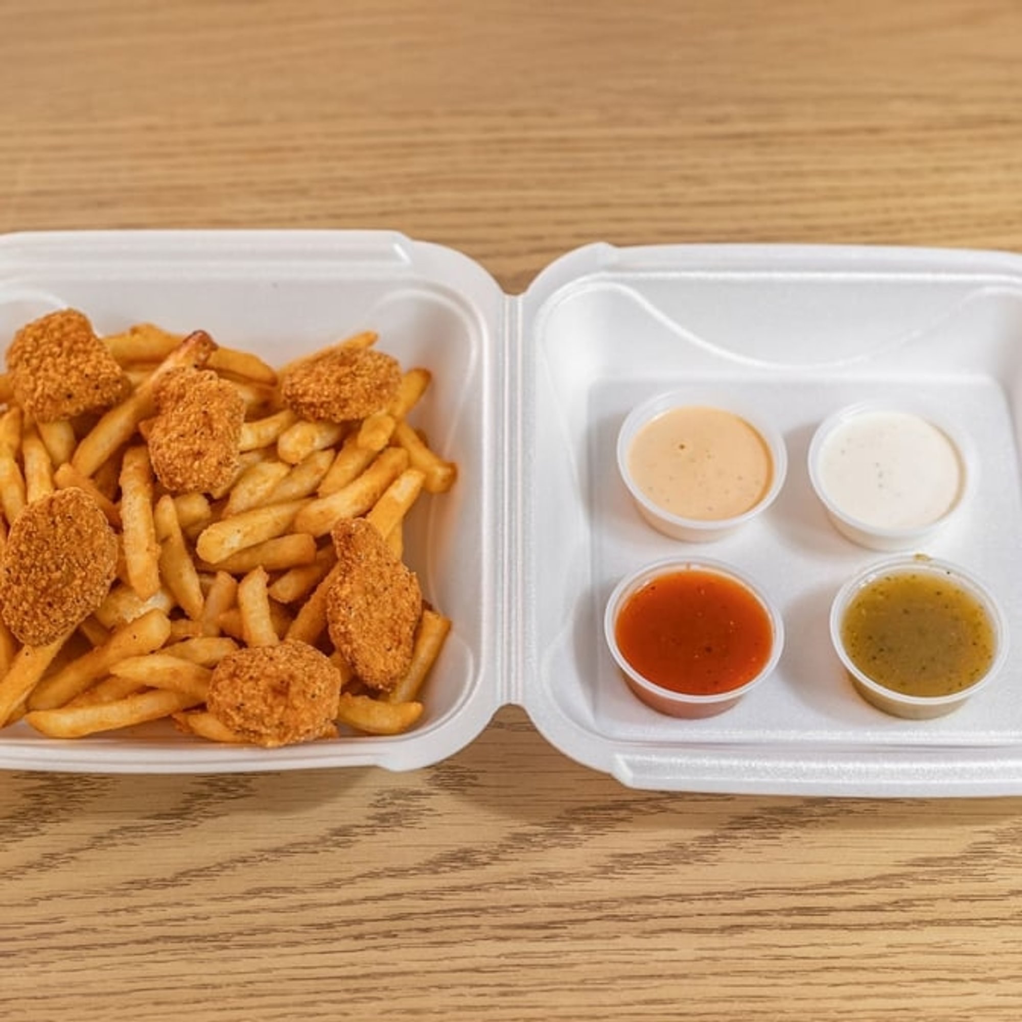 Chicken Nuggets W/ Large French Fries