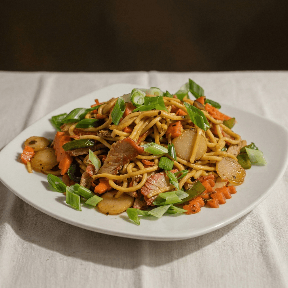 Soft Noodles with Hot Meat Sauce