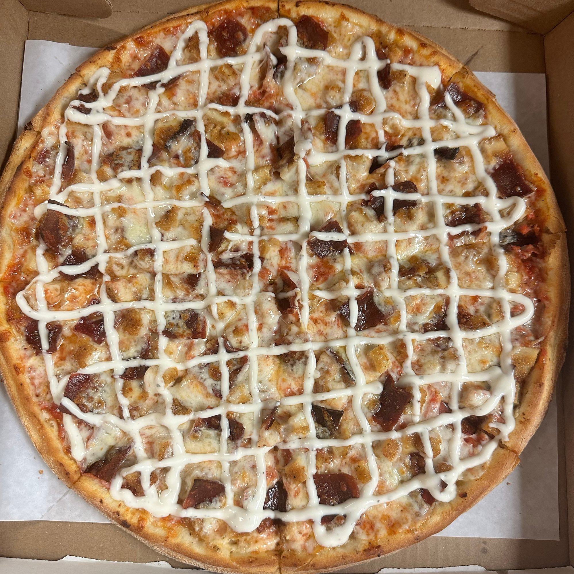 Chicken Bacon Ranch Pizza