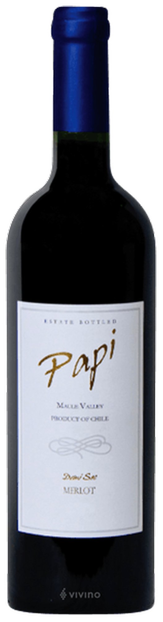 Papi Merlot Demi-Sec - Red Wine from Chile - 750ml Bottle