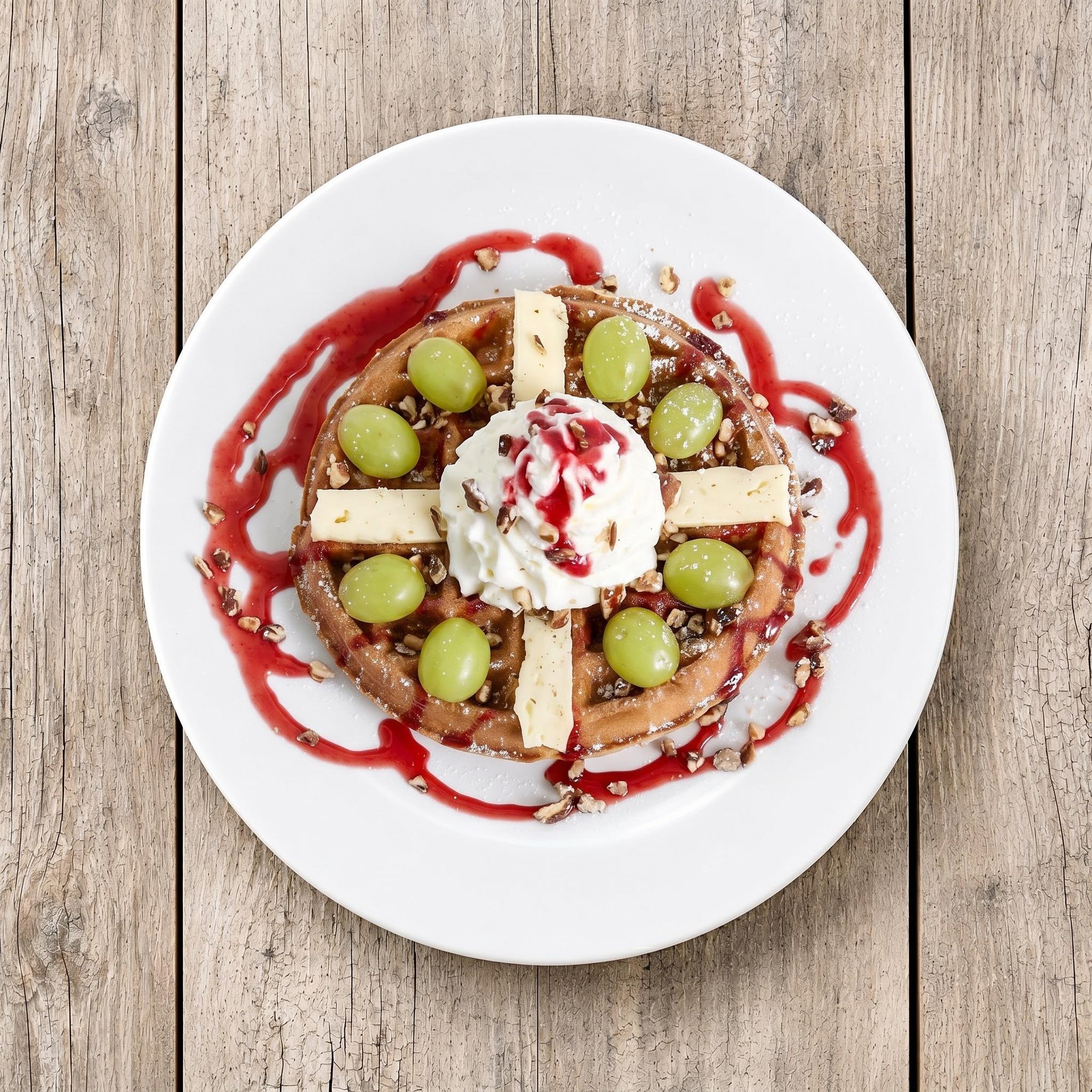 Raspberry Brie Waffle