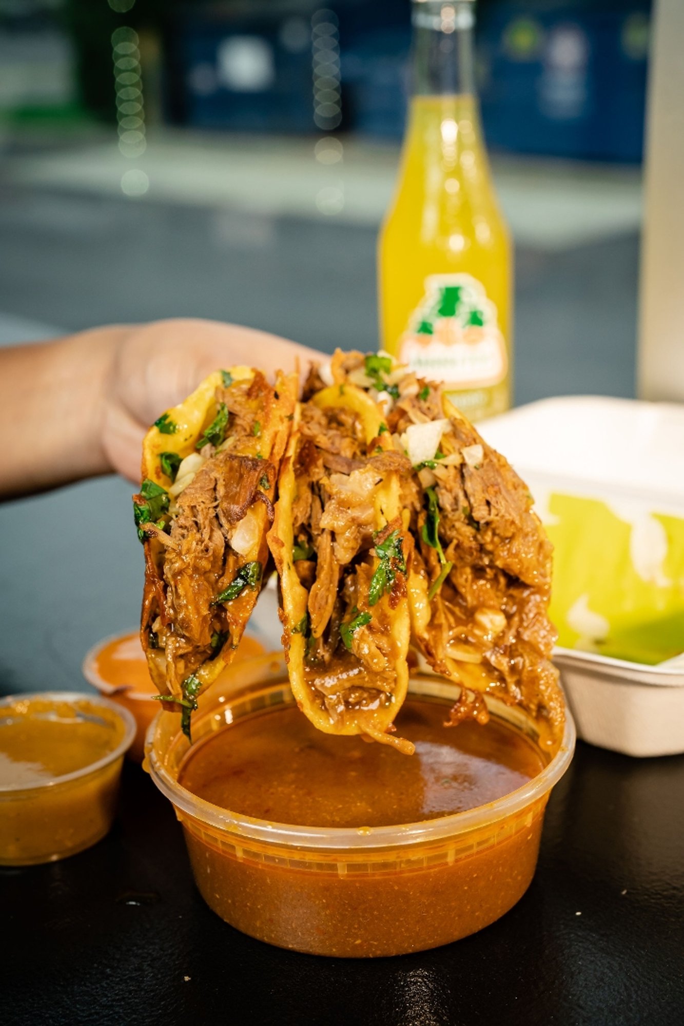 3x Birria Tacos w/ Consomé