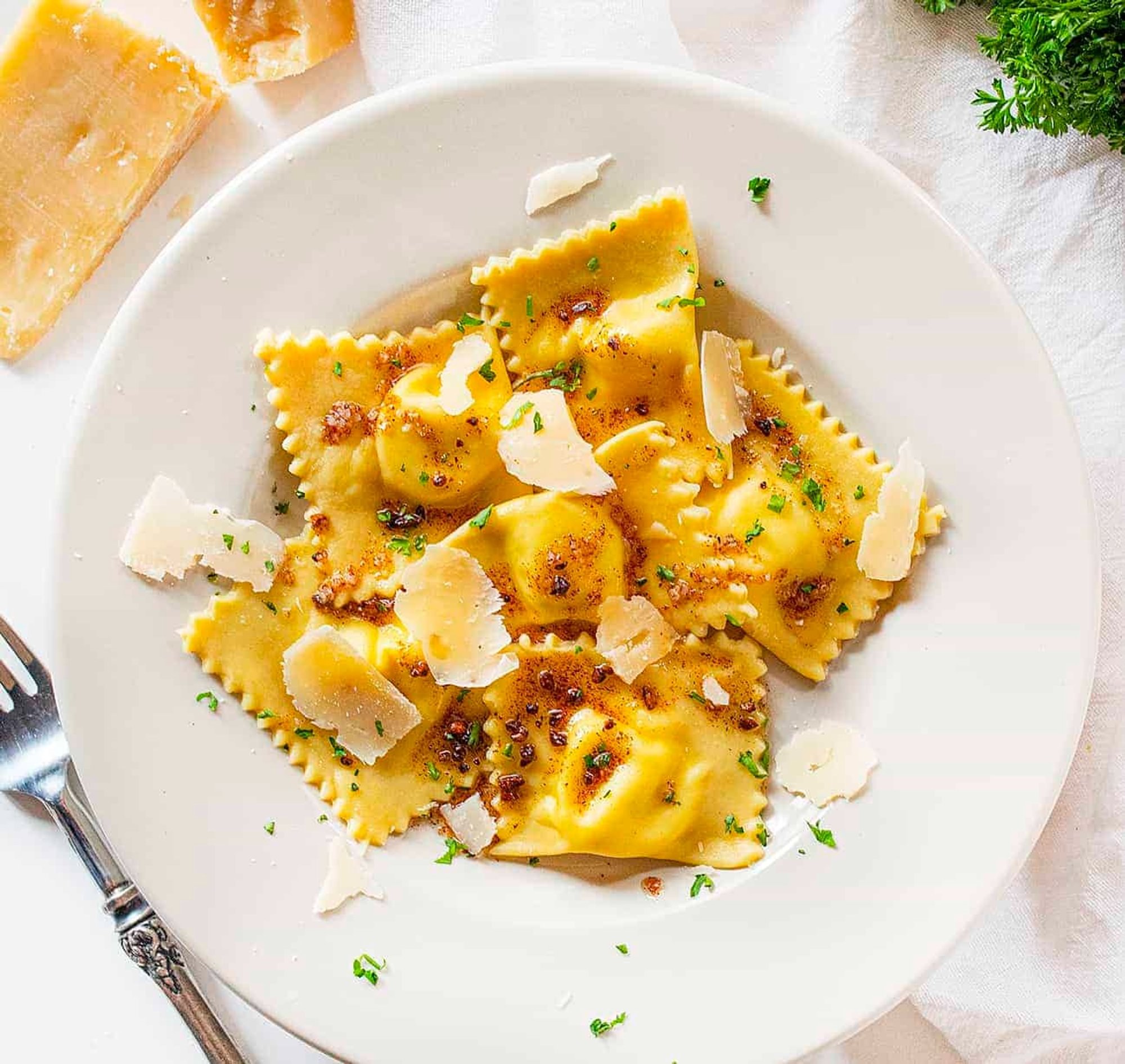 Kids Cheese Ravioli with Butter Sauce