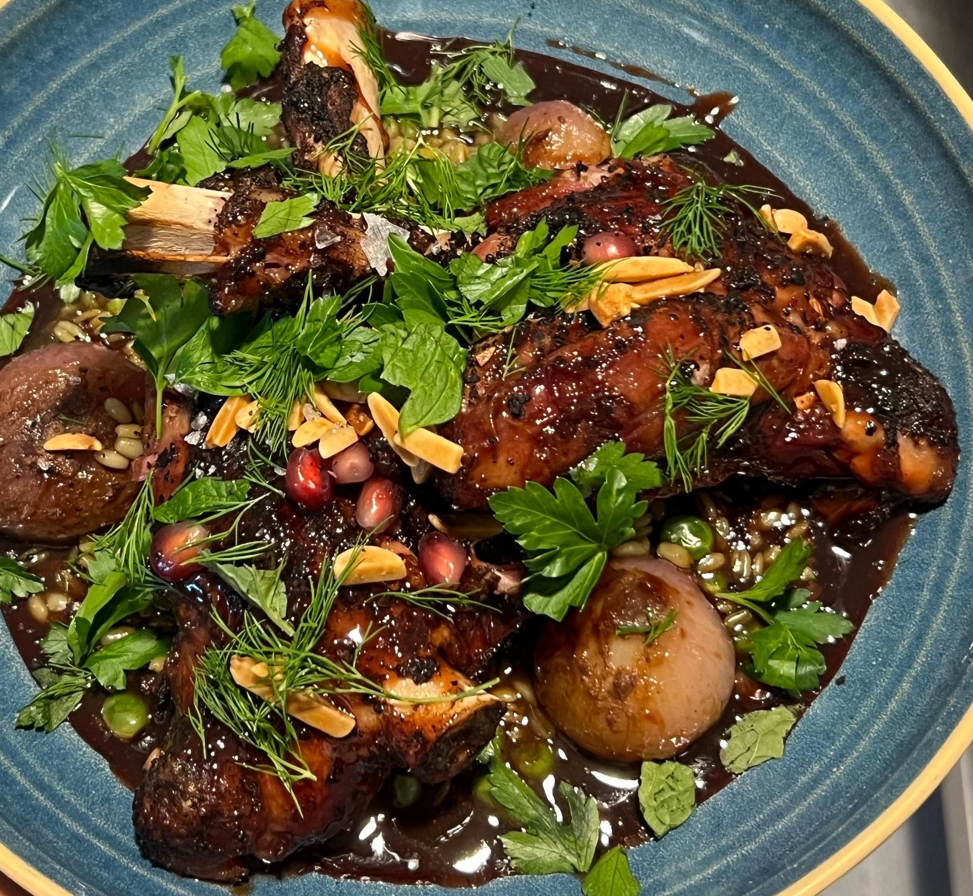 Date Molasses-Glazed Lamb Shank