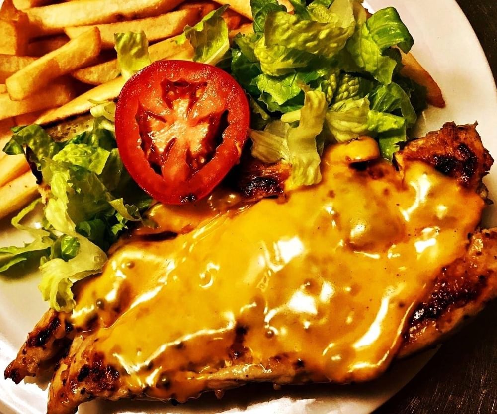 Grilled Chicken Sandwich and Fries