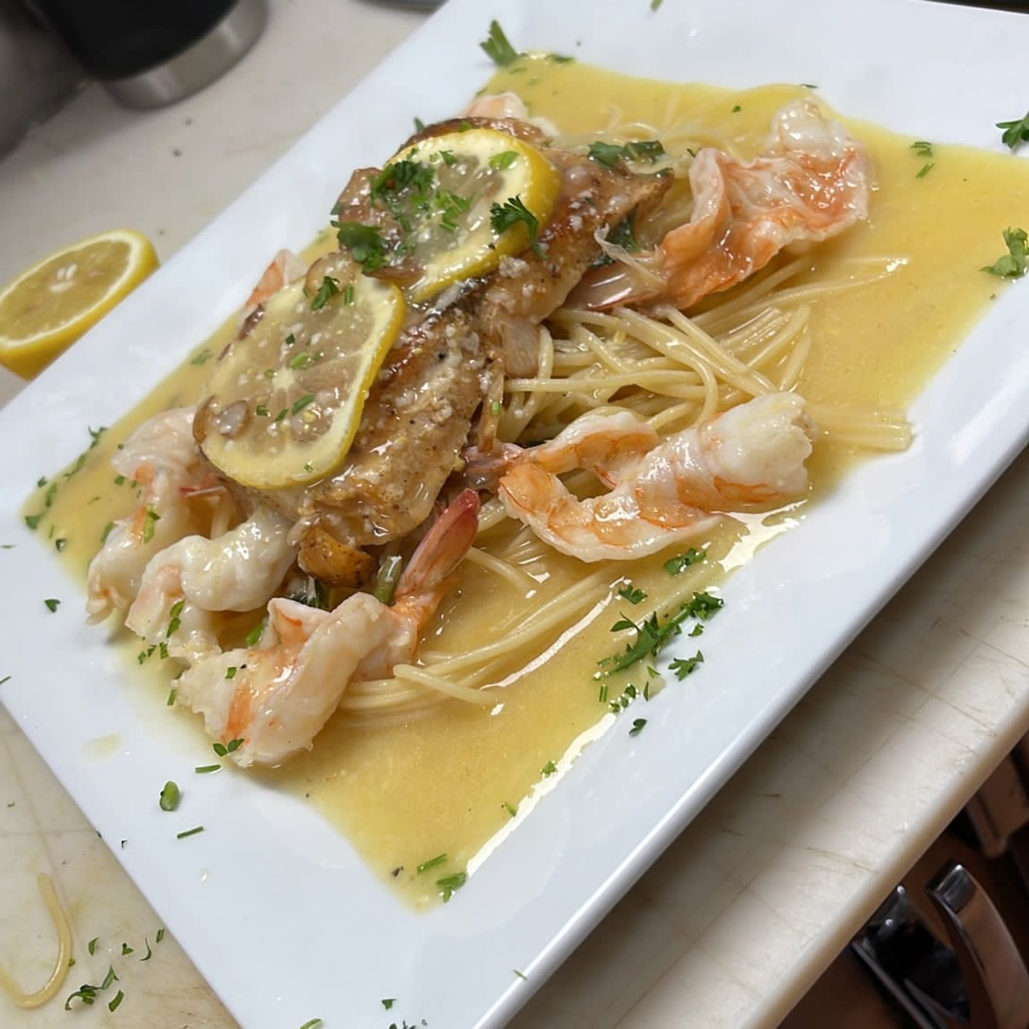 Shrimp Scampi Dish