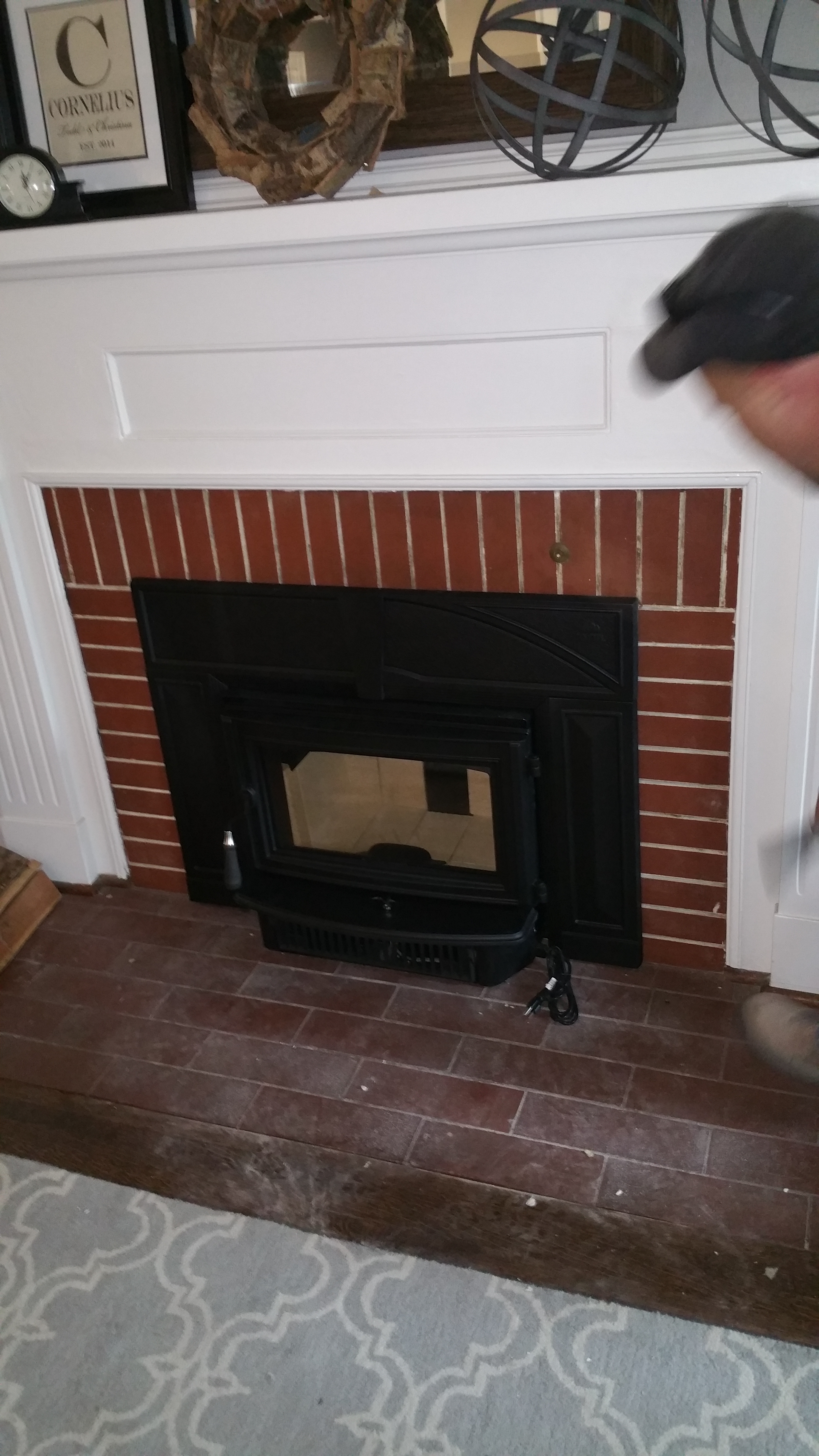 Here is another wood burning fireplace insert we installed this winter. we also added a stainless steel chimney liner for better draw, and more efficient burning.