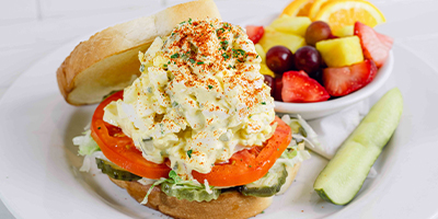 Pop’s Popping Egg Salad Sandwich