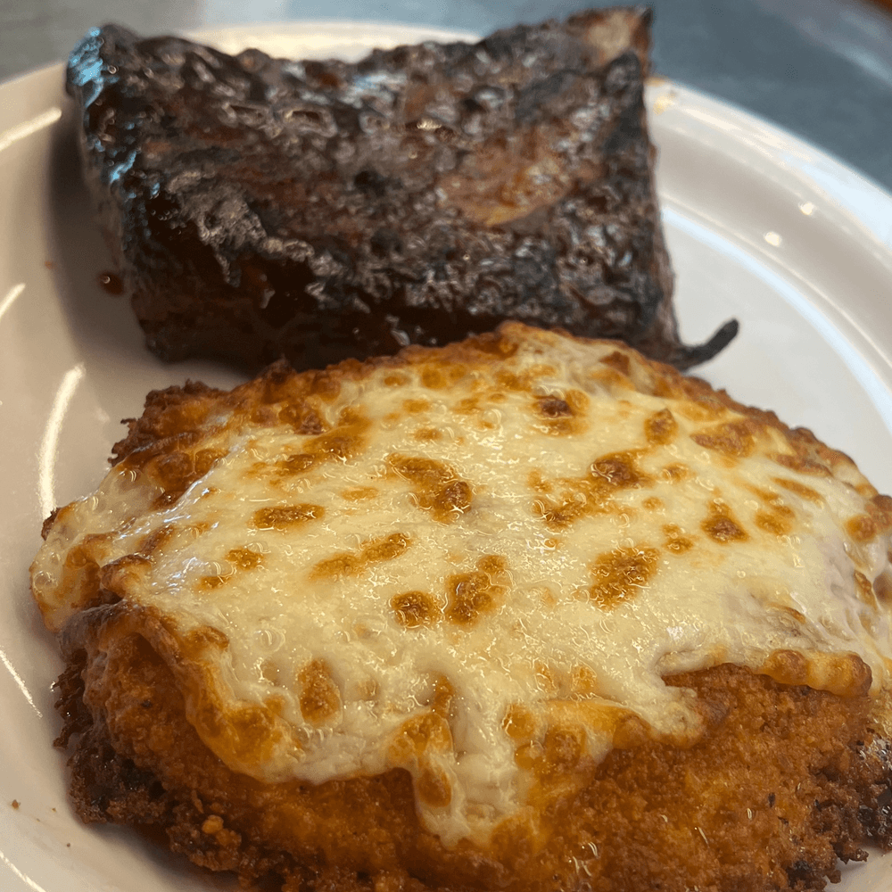 BBQ Ribs & Chicken Parmigiano