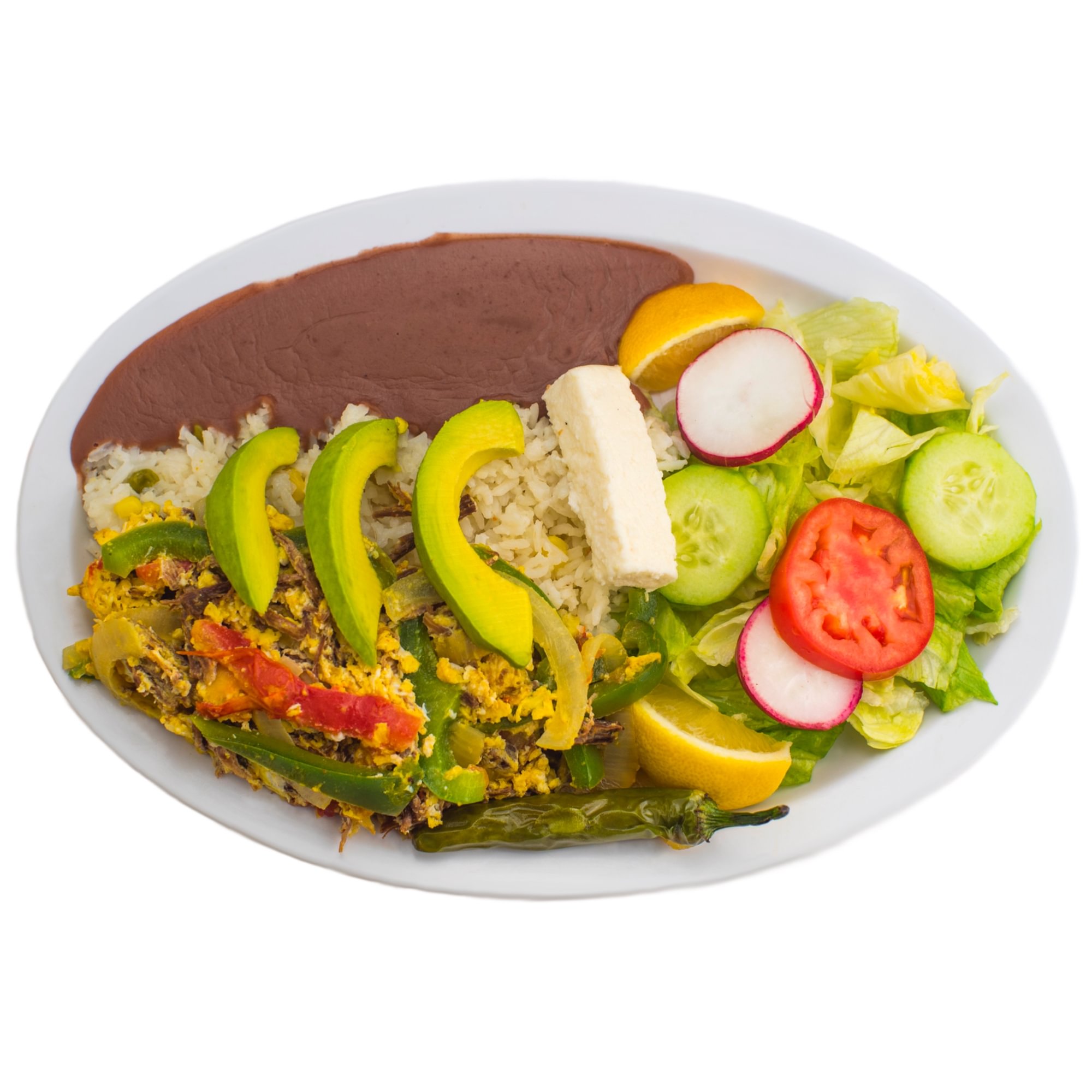 Carne Desilachada Con Huevos
