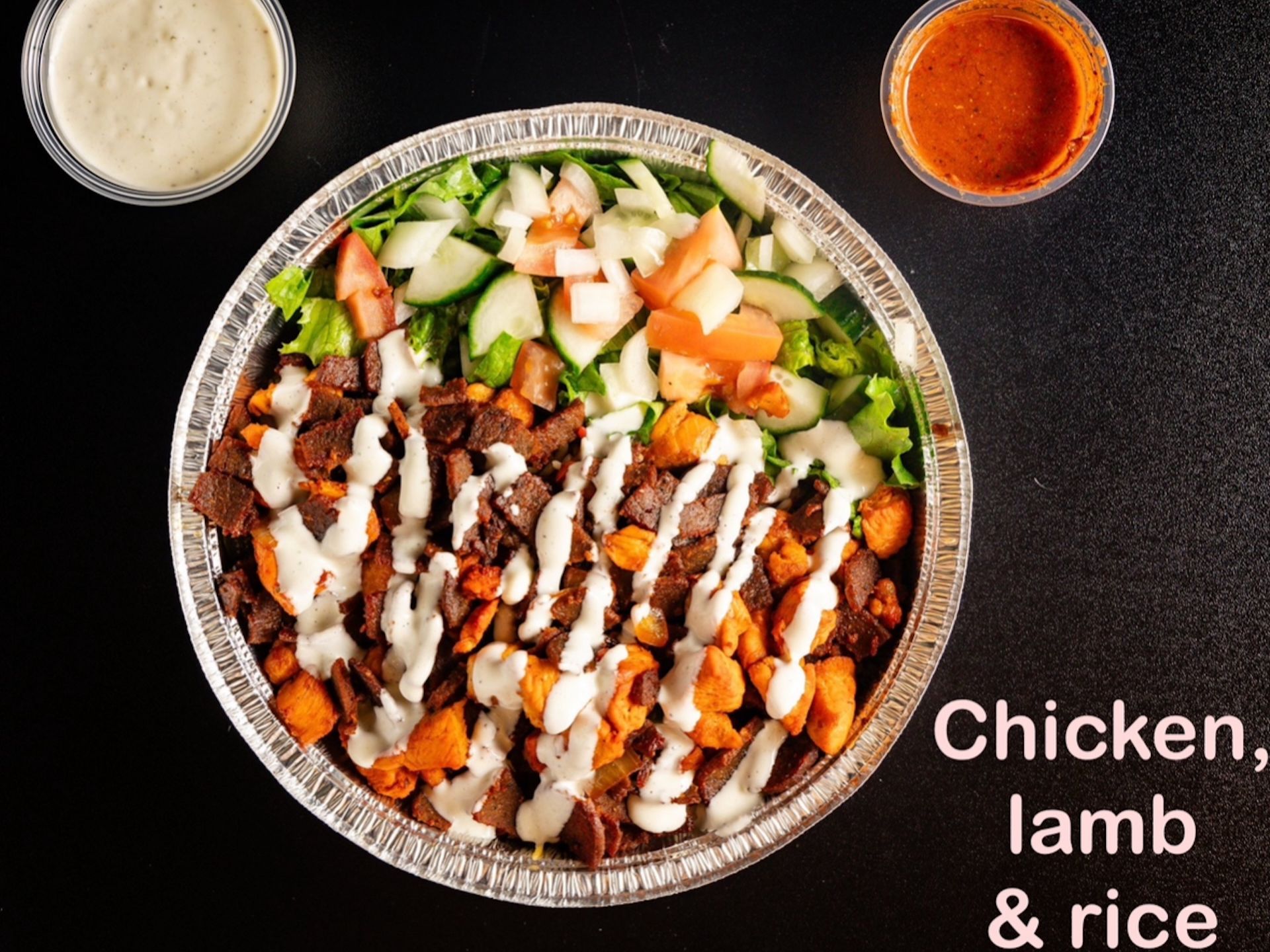 CHICKEN, LAMB Over RICE