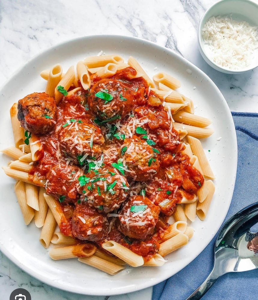 Penne Pasta W/ Meatballs (2)