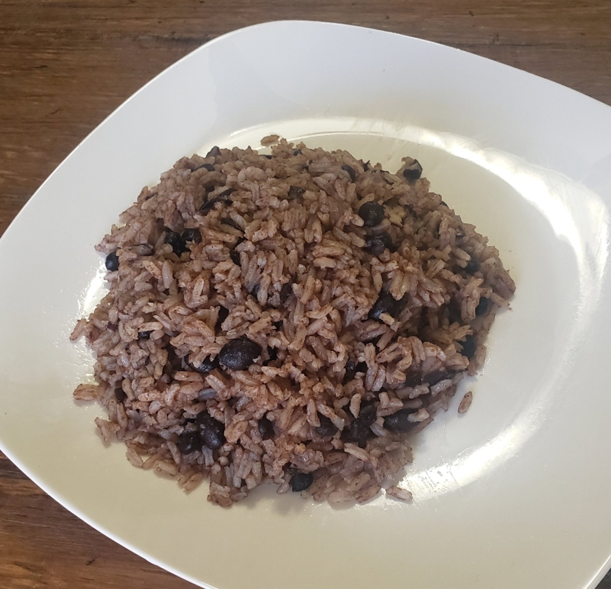 Rice mixed with Black Beans/Congri