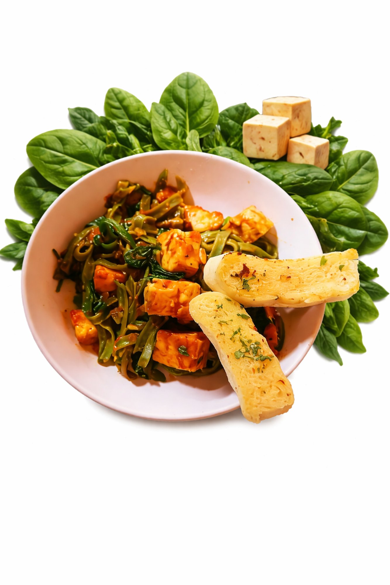 VEGAN: Spinach & Tofu Pasta