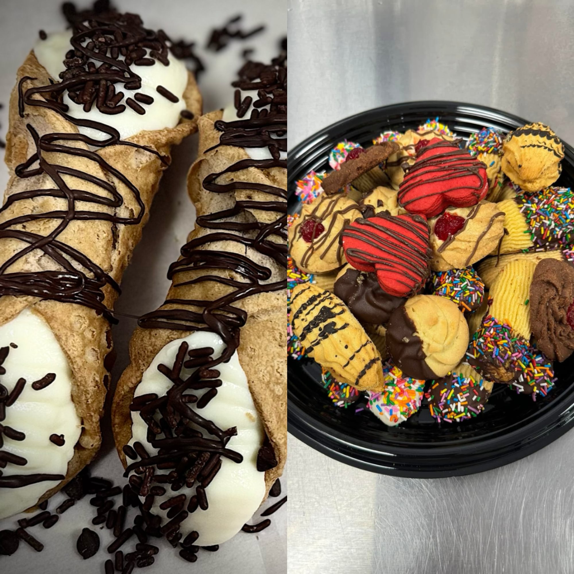 2 Mini Cannoli & 1/2 Dozen Italian Cookies