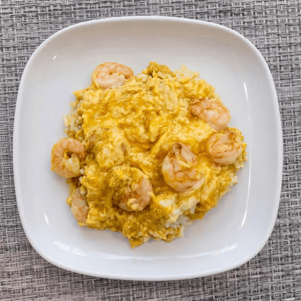 Shrimp with Egg on Rice / 滑蛋蝦球飯