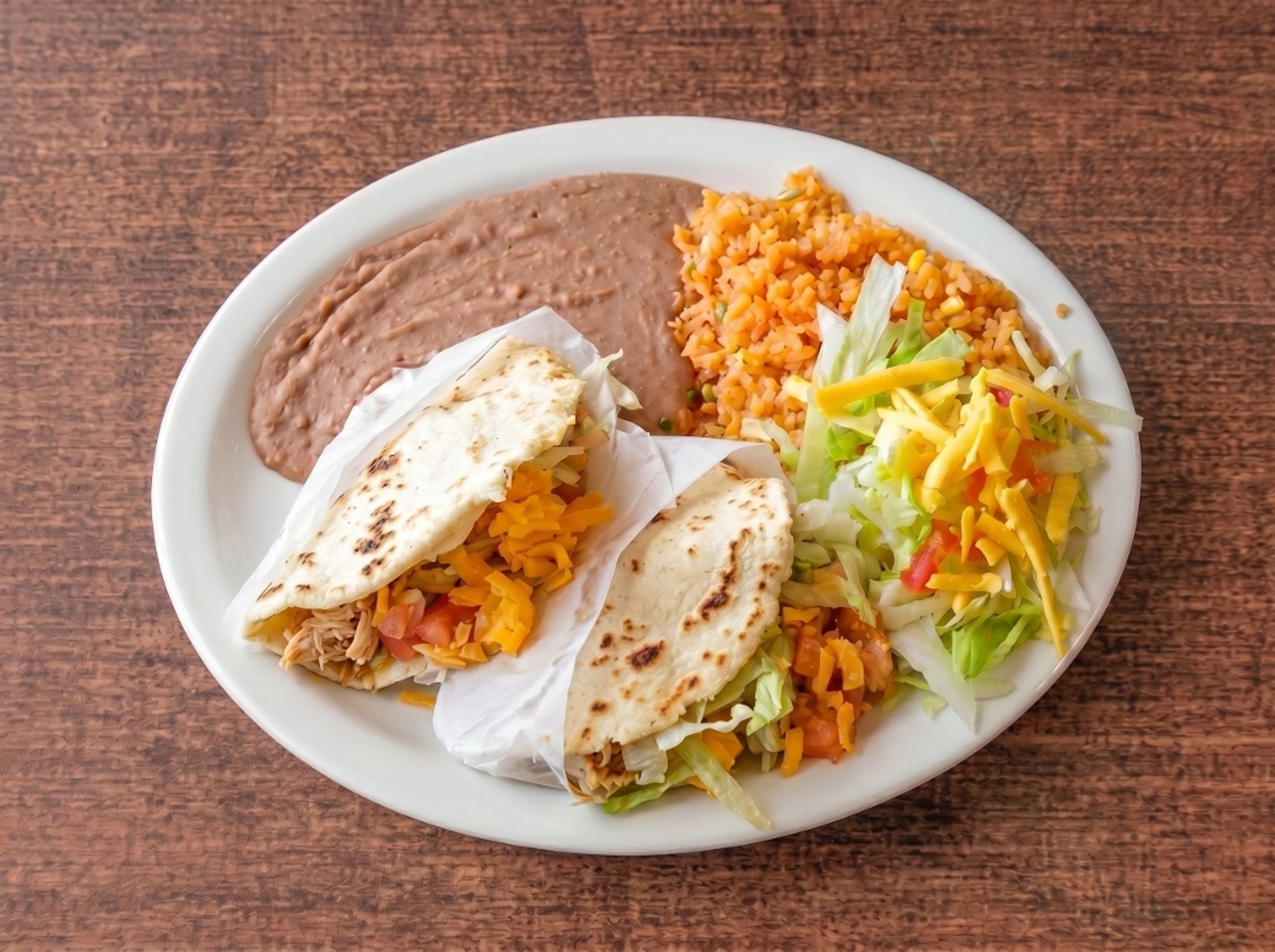 Shredded chicken gordita