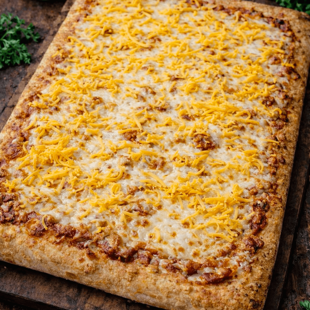 Sicilian Cheese-Lovers pizza