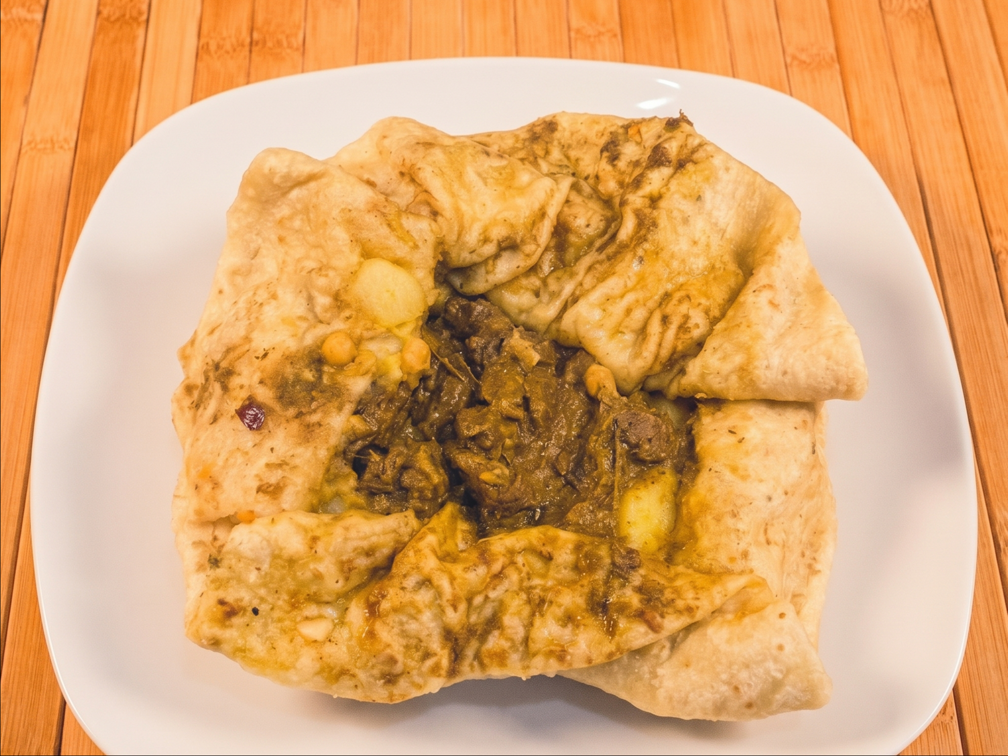 Curry Goat - Roti (Dhalpuri)