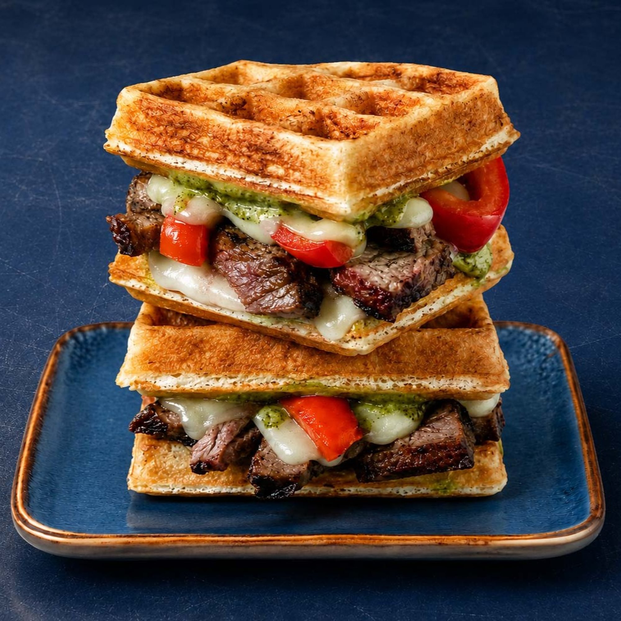 Chimi Hendrix — Steak Waffle Sandwich