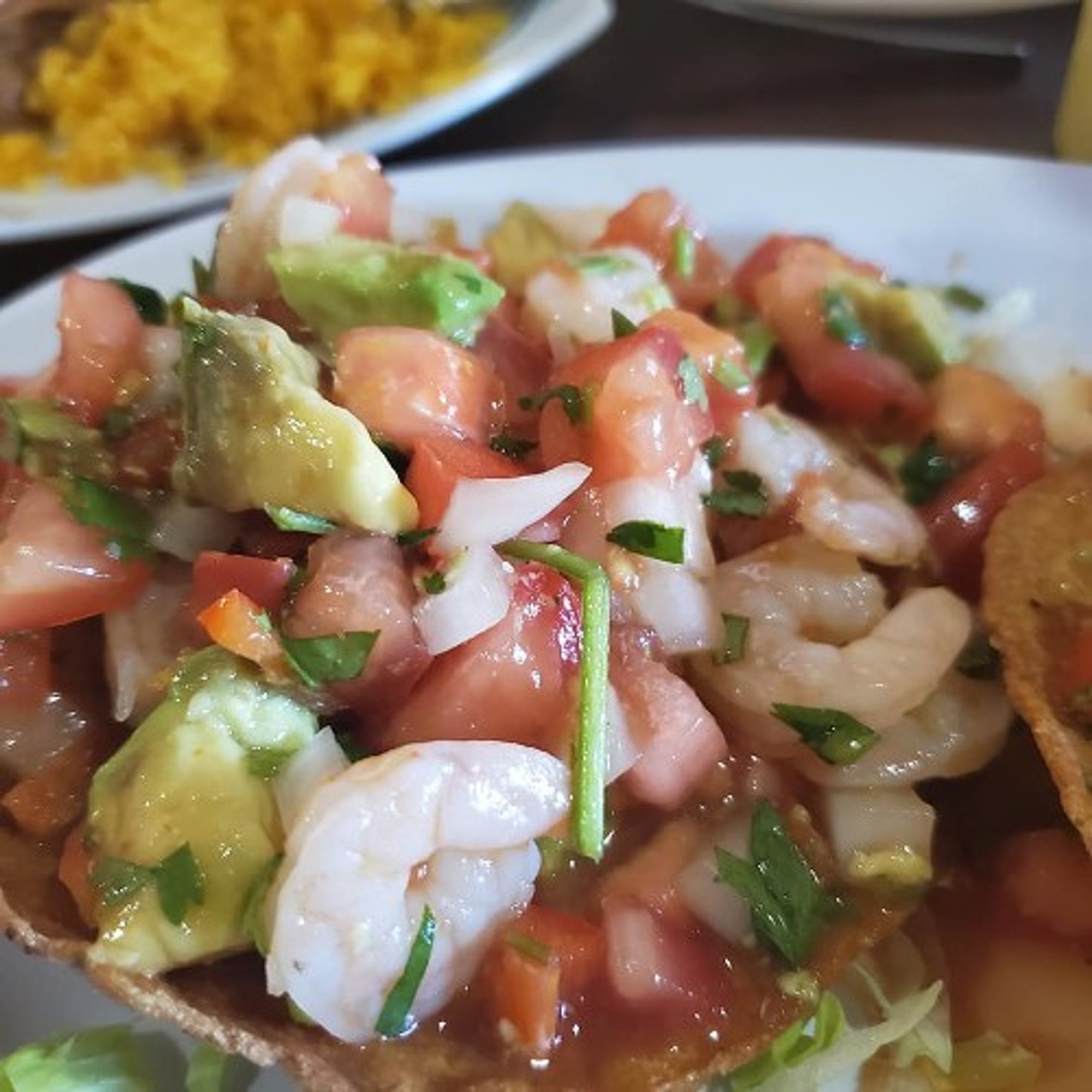 Orden Ceviche Tostadas (camarones)