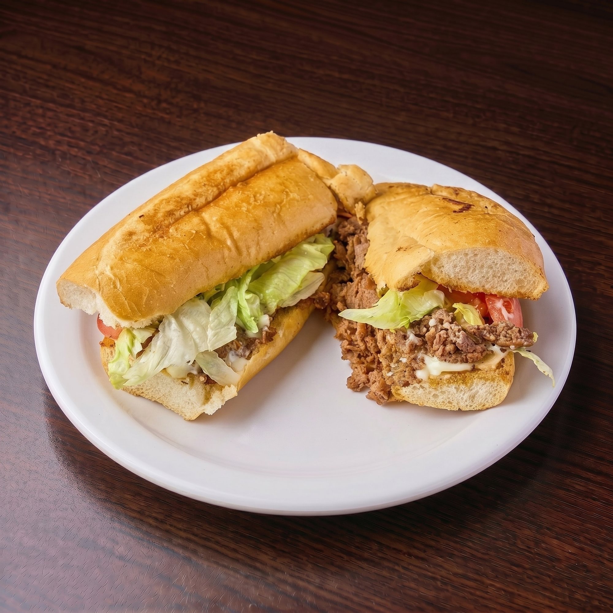 Steak and Cheese "Sabor Latino" Hot Sandwich