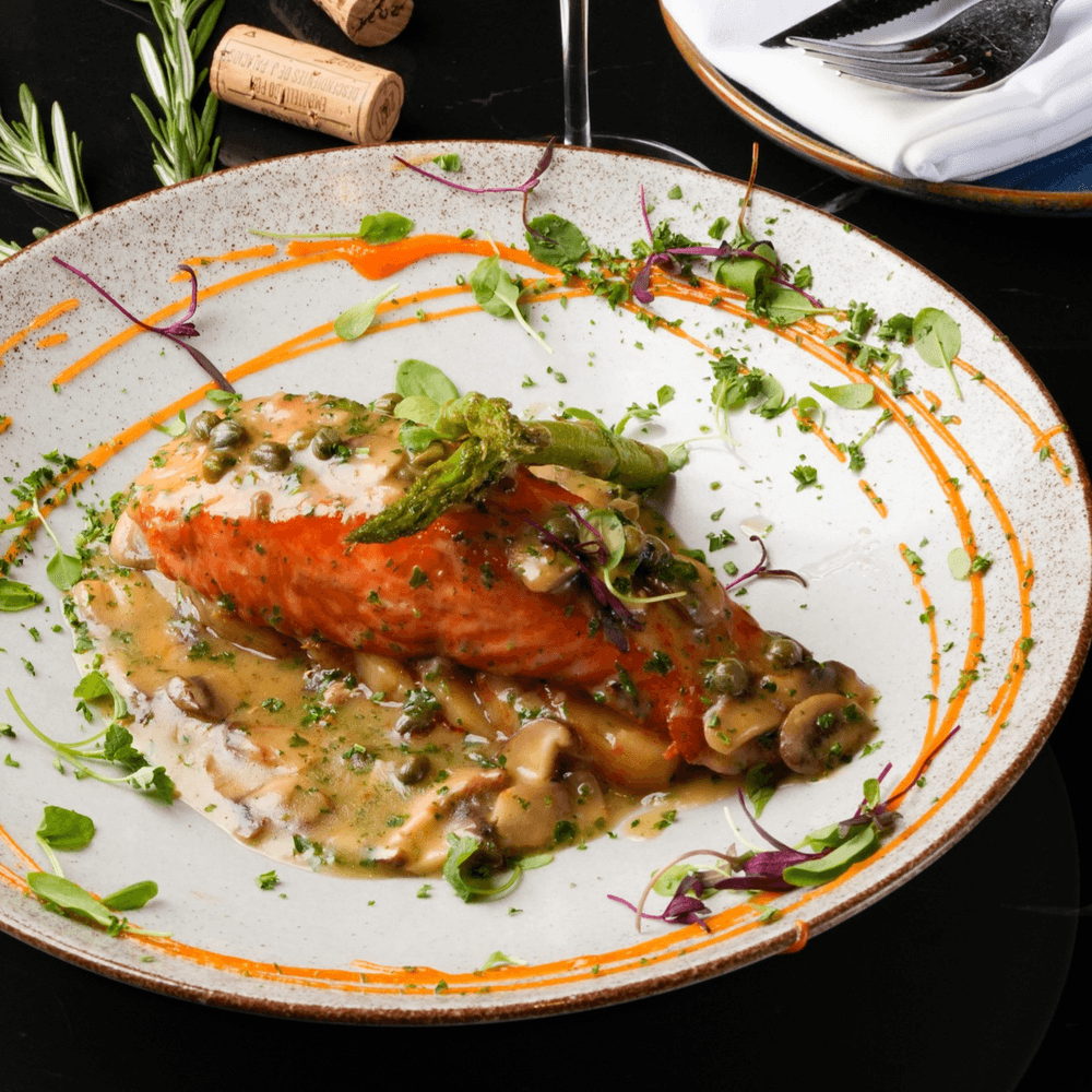 Salmon a La Pimienta Verde