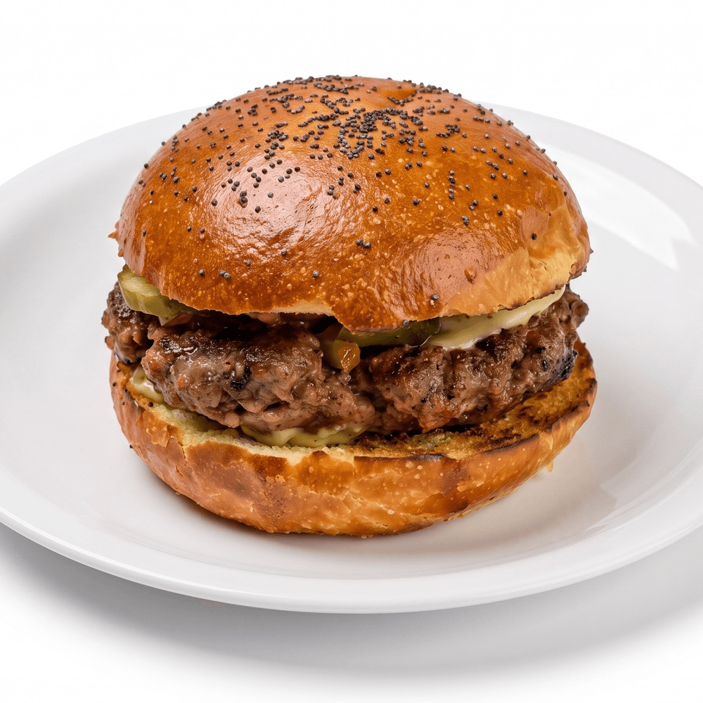 Lamb Masala Burger with Fries