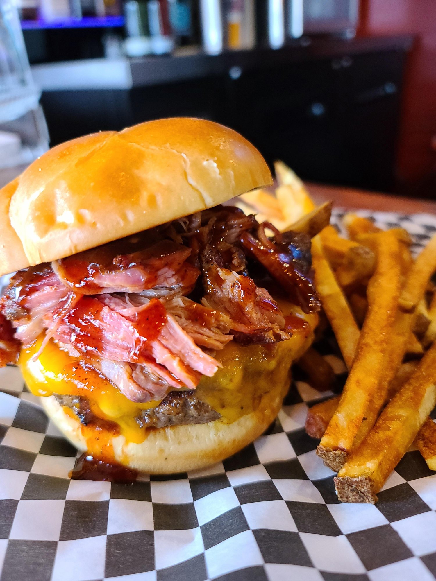 Smoked Pulled Pork Burger