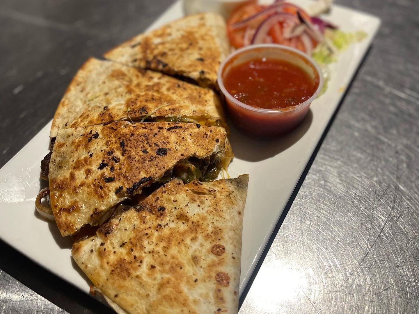 Chicken Cheesesteak Quesadilla