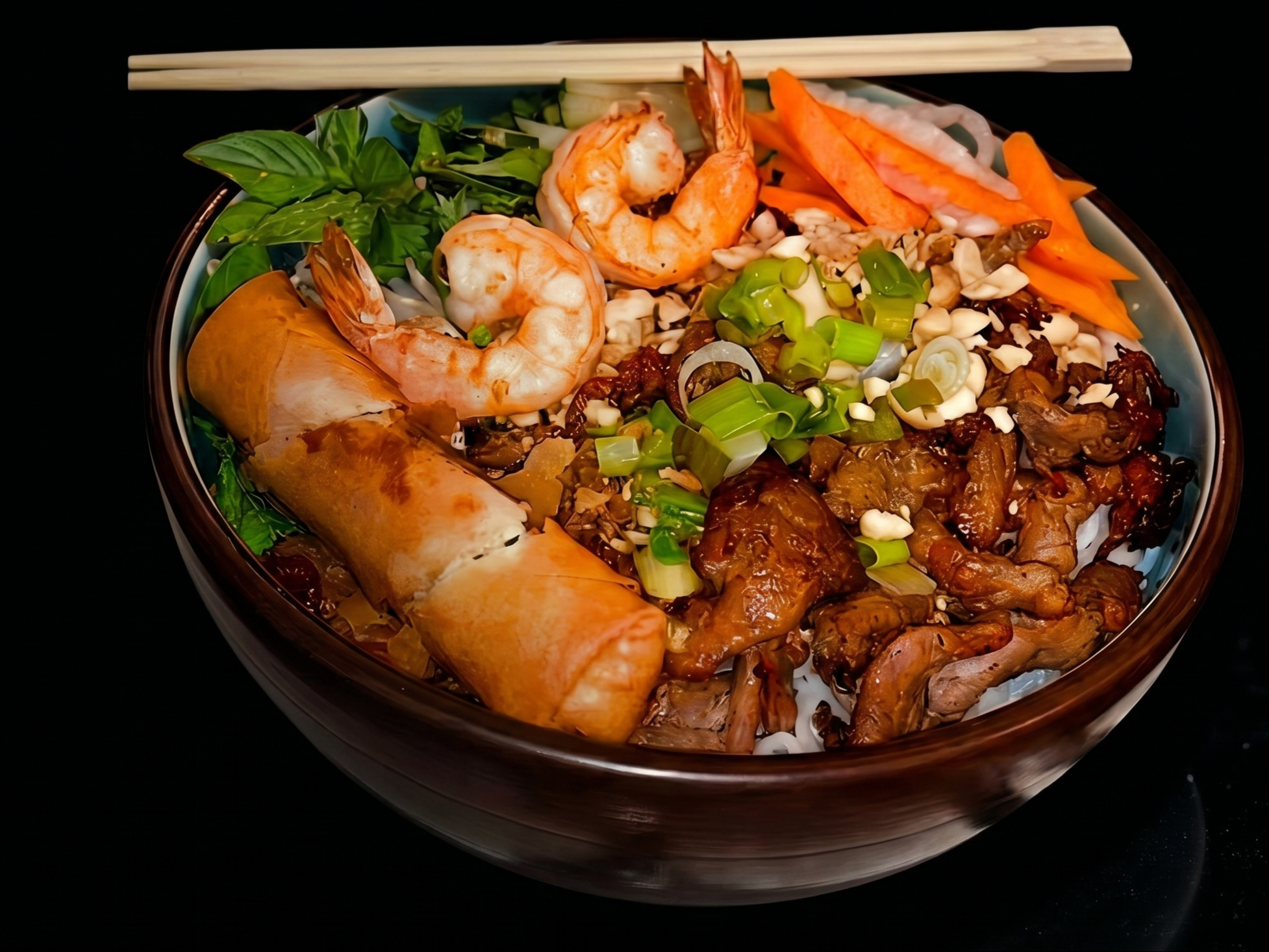 E16. Charbroiled Pork, Eggroll, Vermicelli