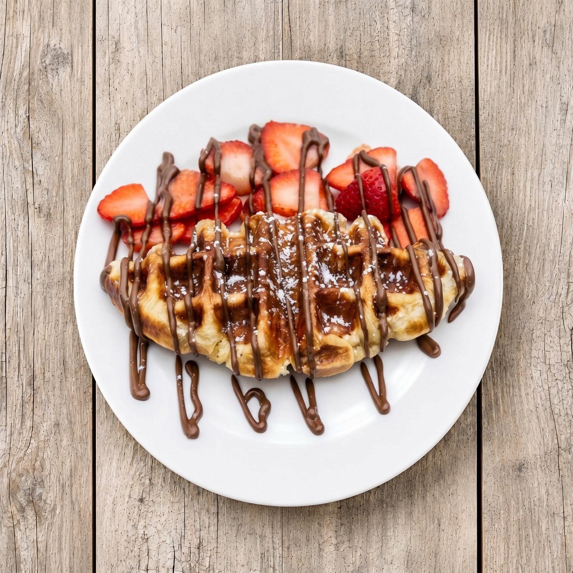 Nutella Strawberry Croffle