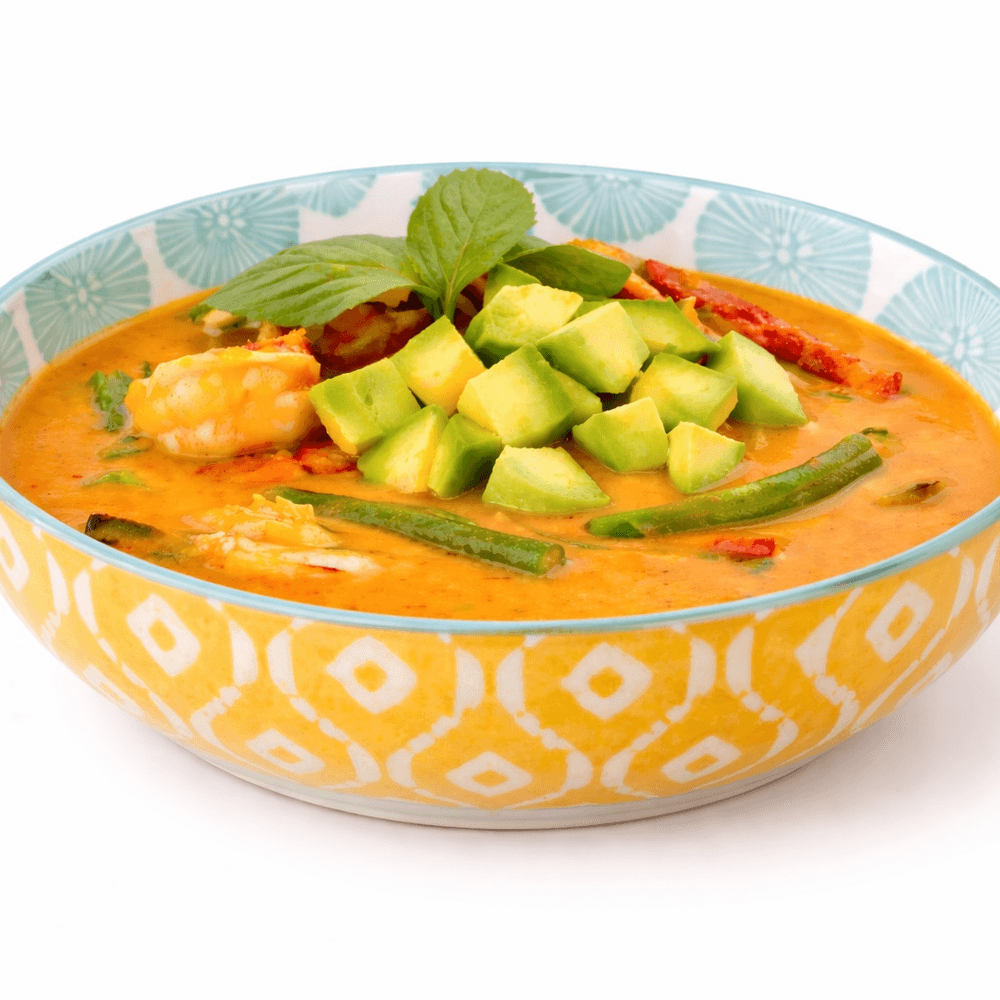 Mango or Avocado Shrimp Panang Curry