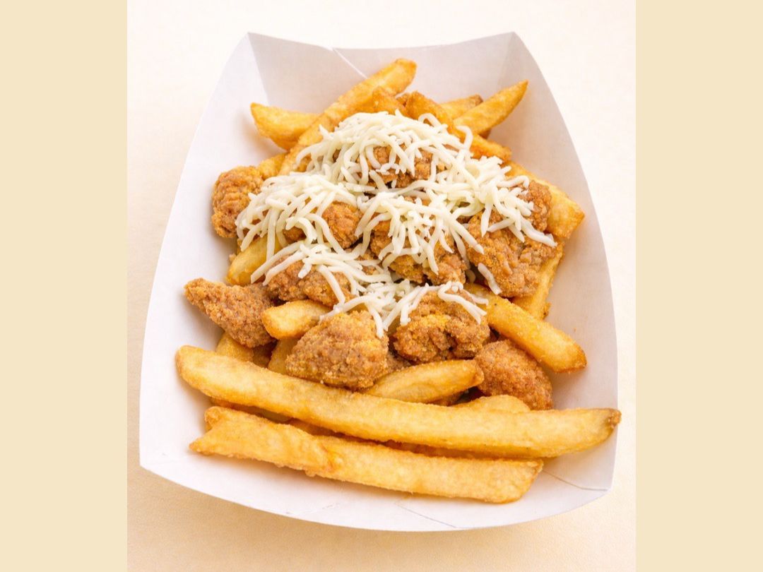 Popcorn Chicken + Parmesan Fries
